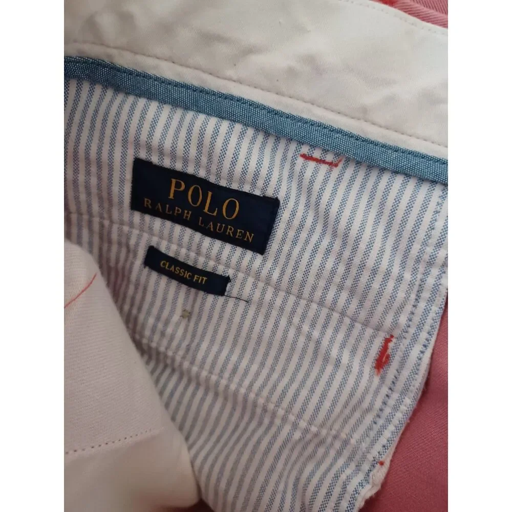 Polo Ralph Lauren Pants 38x32 Mens Chino Classic‎ Fit Straight Leg Salmon Pink